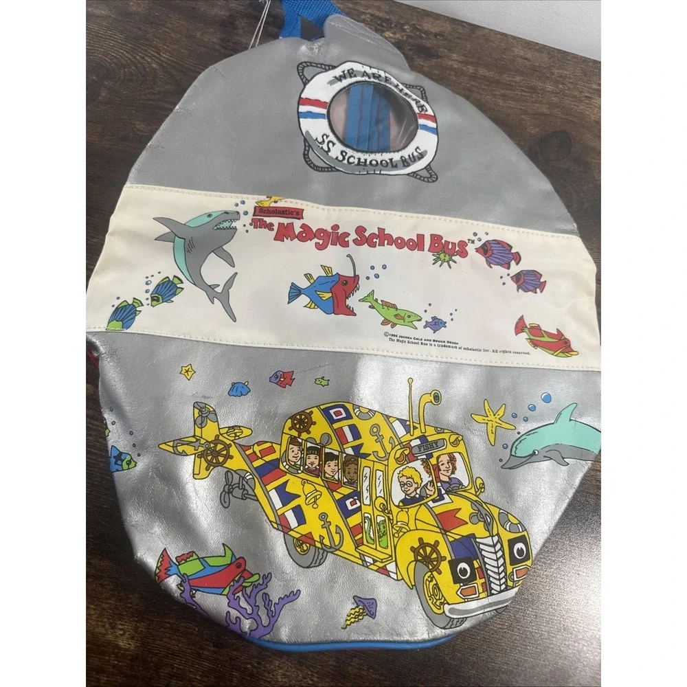 The Magic School Bus Backpack On The Ocean‎ floor 1994 Vintage With Tags